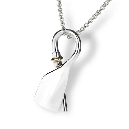 Rowing Bent Oar Pendant - Strokeside Designs rowing gifts - rowing jewellery