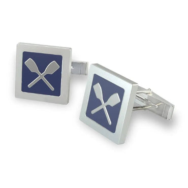 Quadrato Rowing Cufflinks - Strokeside Designs rowing gifts - rowing jewellery