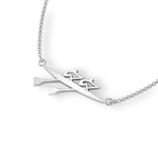 Rowing Double Scull Necklace - Strokeside Designs rowing gifts - rowing jewellery