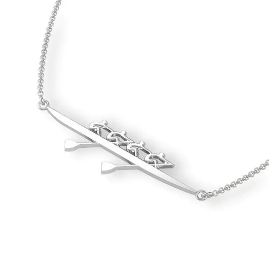 Rowing Four Necklace - Strokeside Designs rowing gifts - rowing jewellery