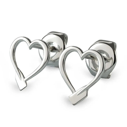 Rowing Heart Stud Earrings - Strokeside Designs rowing gifts - rowing jewellery