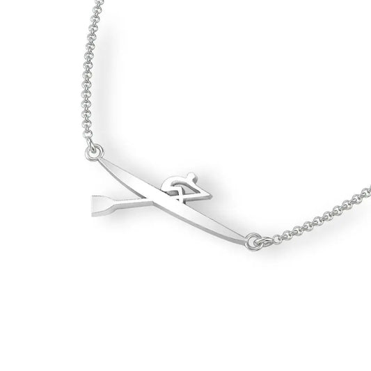 Rowing Single Scull Necklace - Strokeside Designs rowing gifts - rowing jewellery
