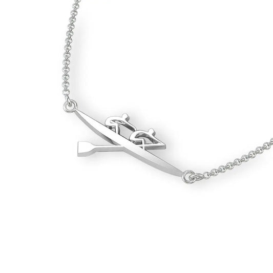 Rowing Pair Necklace - Strokeside Designs rowing gifts - rowing jewellery