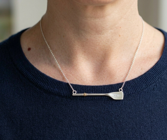 Meaningful rowing necklace gift for a coach