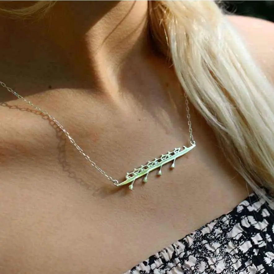 Rowing Eight Necklace With Coxswain - Pendant