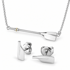 Rowing Full Oar Necklace & Earrings Set