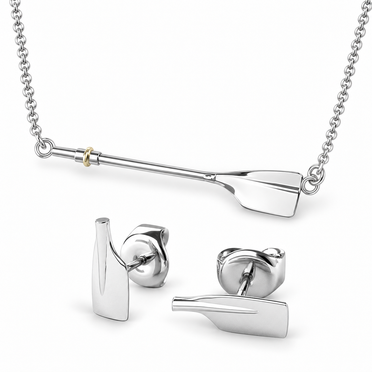 Bundle hero: Rowing Full Oar Necklace & Earrings Set