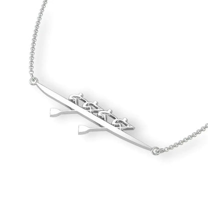 Rowing Four Necklace - Strokeside Designs rowing gifts - rowing jewellery