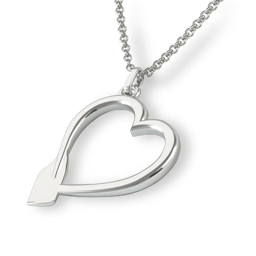 Rowing Heart Pendant - Strokeside Designs rowing gifts - rowing jewellery