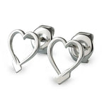 Heart Oar Stud Earrings
