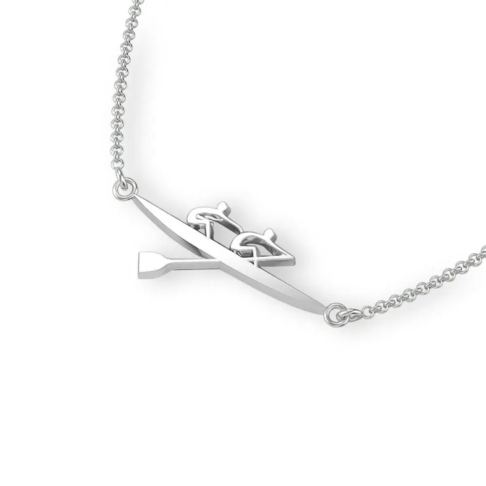 Rowing Pair Necklace - Strokeside Designs rowing gifts - rowing jewellery